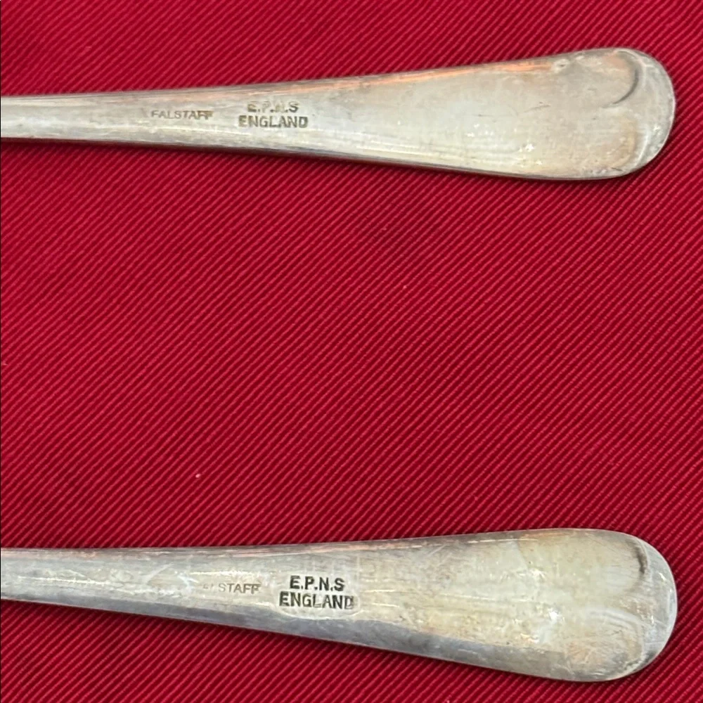 Vintage Falstaff EPNS Ornate 9” Salad serving utensil set (mlb/rmt)